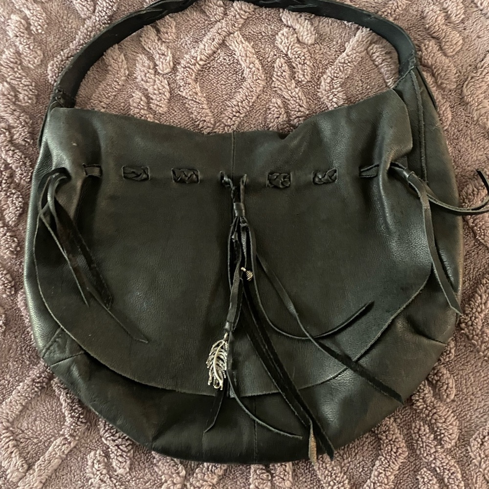 Lucky Brand Black Leather shoulder Bag